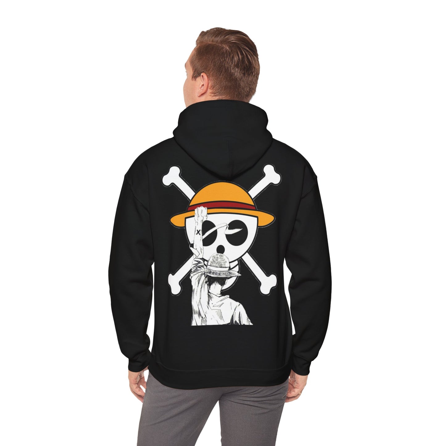 “Luffy’s Willenskraft – Dein Kapuzenpulli für wahre Piratenfans!”
